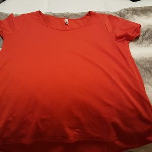 Solid red lularoe tunic